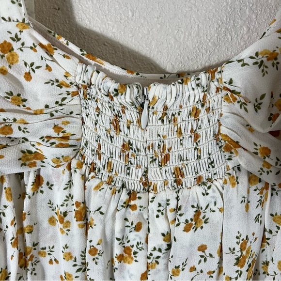 REFORMATION Avni Floral Ruffle Mini Dress - Picture 10 of 11